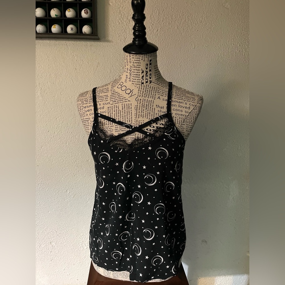 Hot Topic Black Celestial Chemise with Lace Detail
